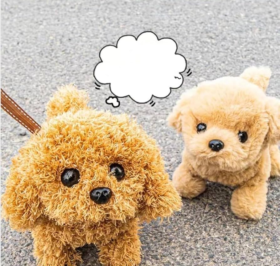 Amazon.co.jp: ZYUZES トイプードル 電動ペット犬 動くぬいぐるみ